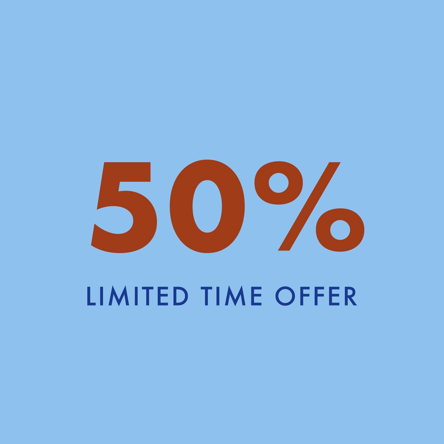 50% off - for a limited time only