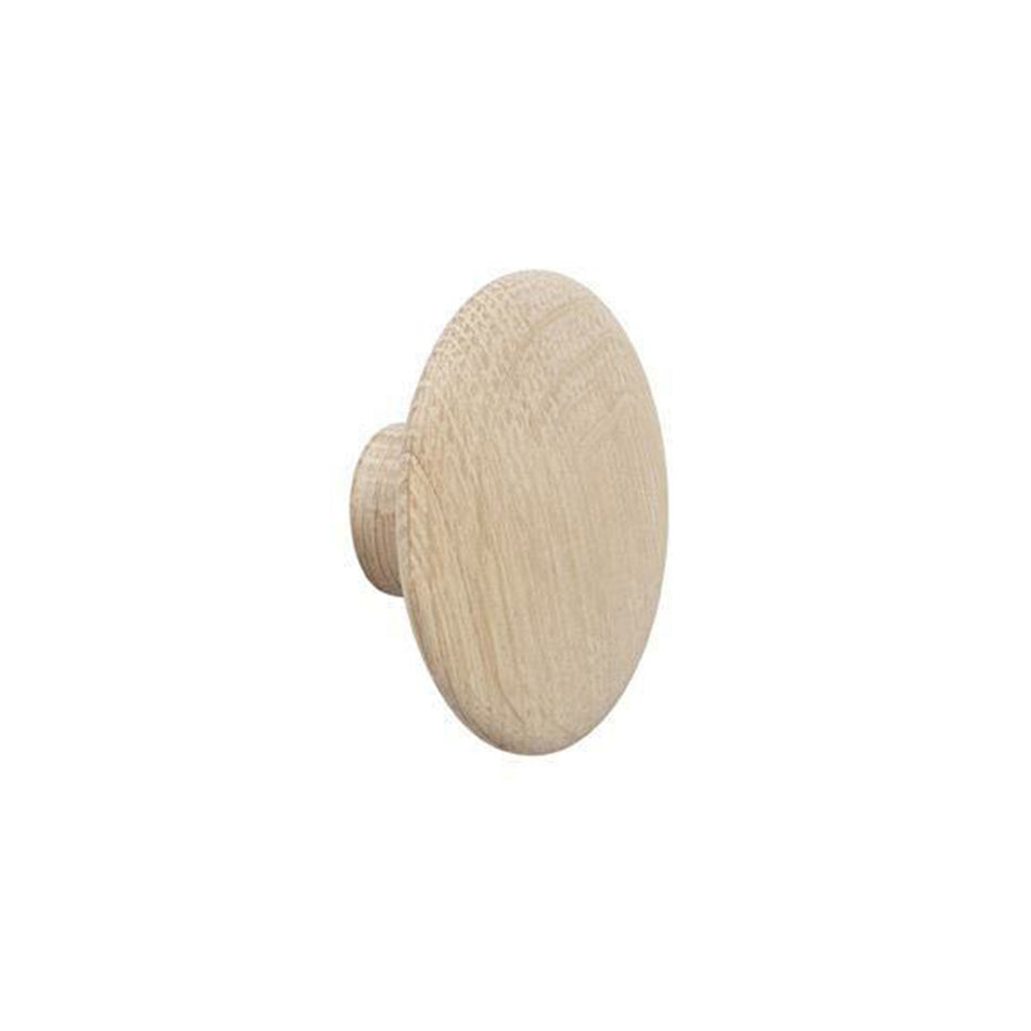 The Dots Coat Hooks  -  Wood Singles - Oak - Extra small (Outlet)