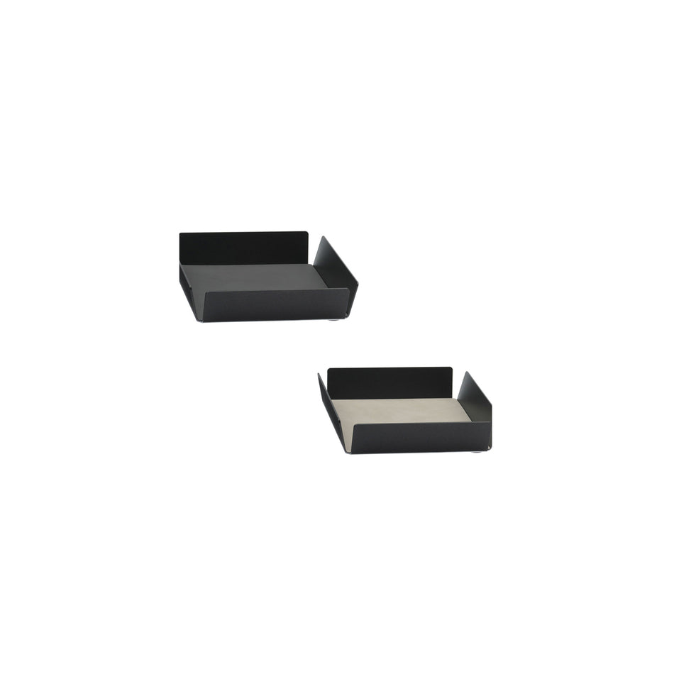 Tray square - Aluminium Metallic - Anthracite-Light grey - Small (29x29cm) (Outlet)