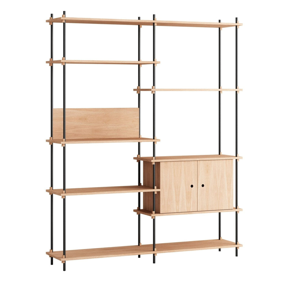 MOEBE - Shelving System – S.200.2.C - Oak/Black - Skandium London