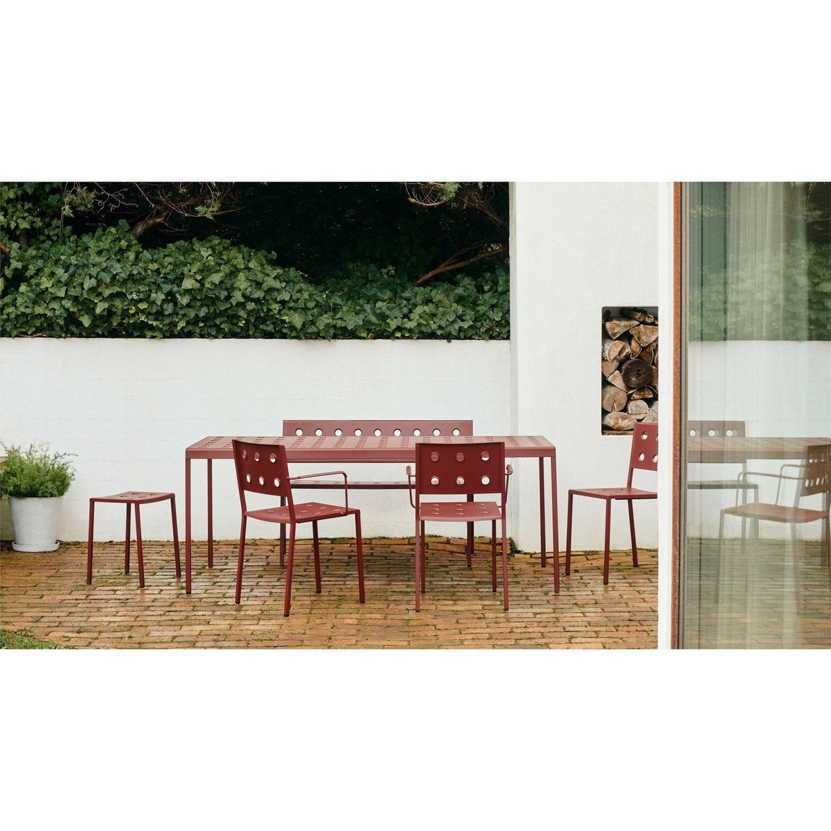 HAY - Balcony Dining Bench with Armrests - Skandium London