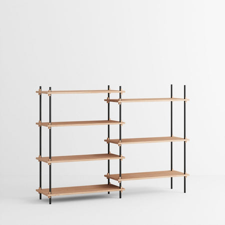 MOEBE - Shelving System – S.115.2.A - Oak/Black - Skandium London