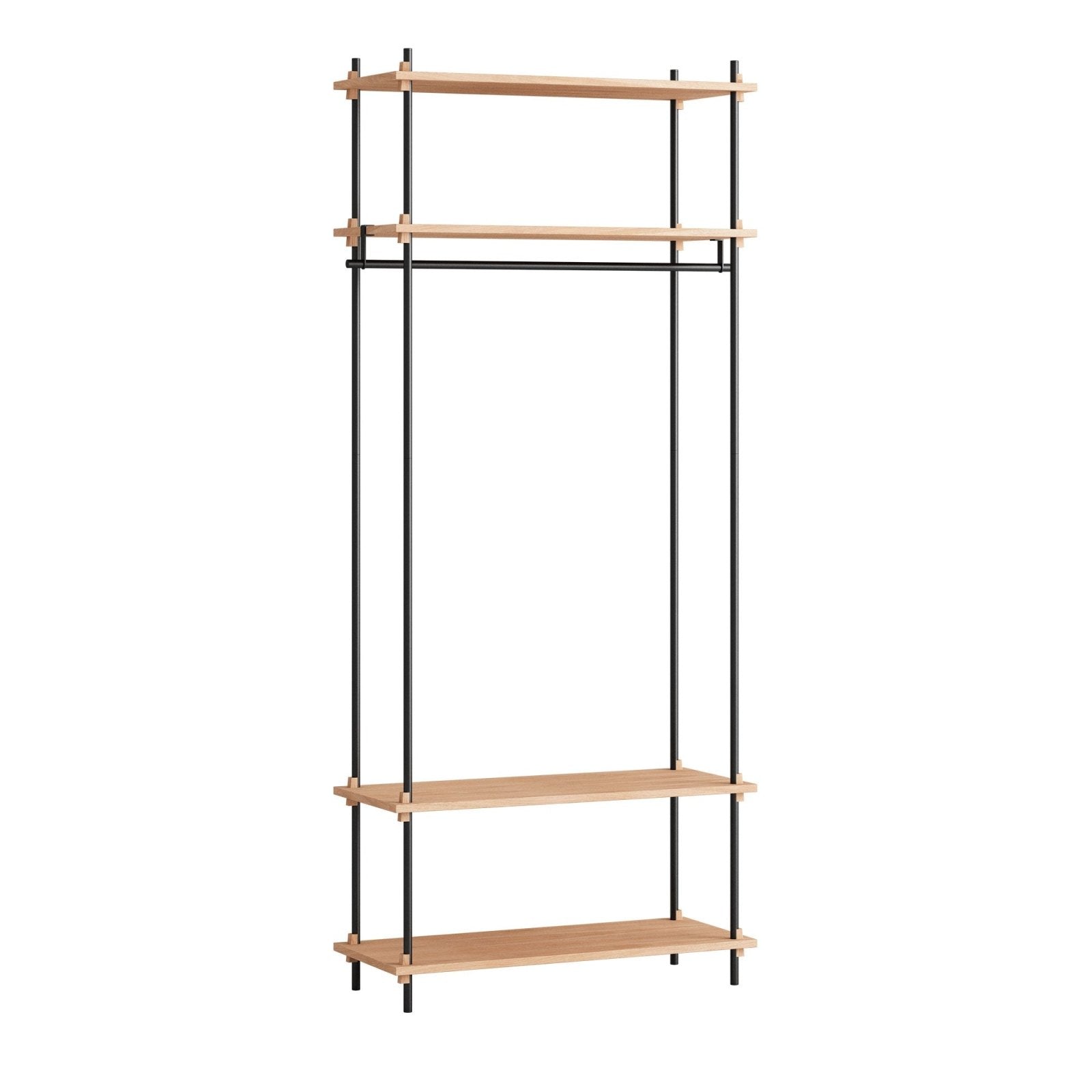 MOEBE - Shelving System – S.200.1.F - Oak/Black - Skandium London