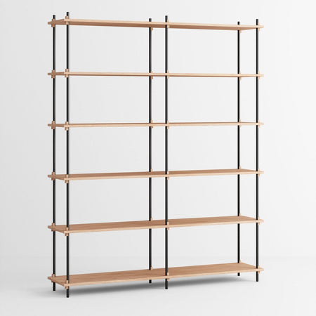 MOEBE - Shelving System – S.200.2.B - Oak/Black - Skandium London