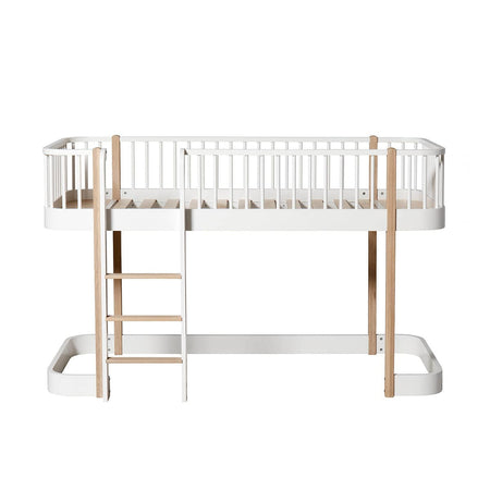 Oliver Furniture - Wood low loft bed, 90x200cm - Skandium London