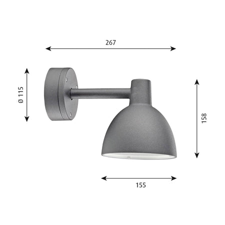 Louis Poulsen - Toldbod 155 outdoor wall lamp - Skandium London