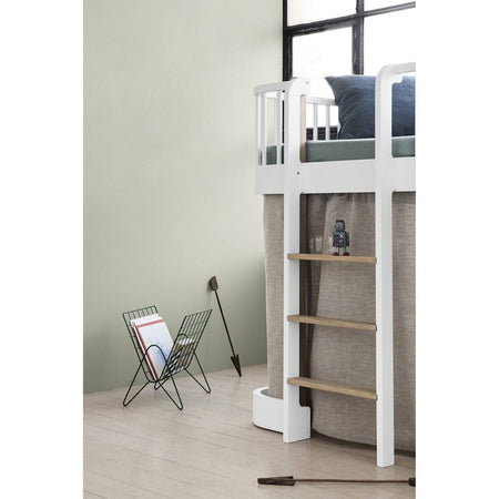 Oliver Furniture - Wood low loft bed, 90x200cm - Skandium London