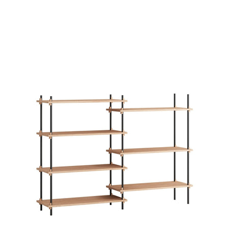 MOEBE - Shelving System – S.115.2.A - Oak/Black - Skandium London