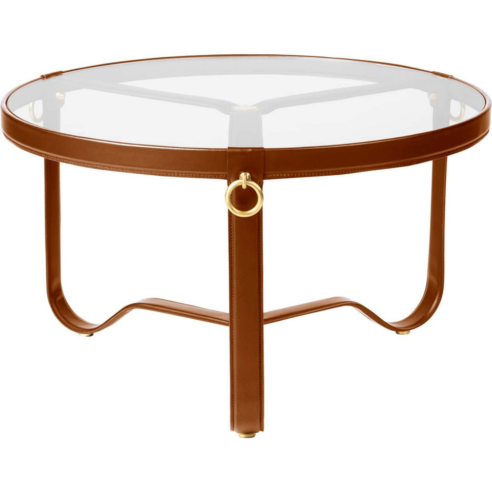 Leather glass coffee deals table