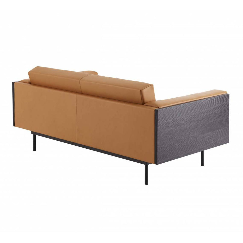 Wooden deals long sofa