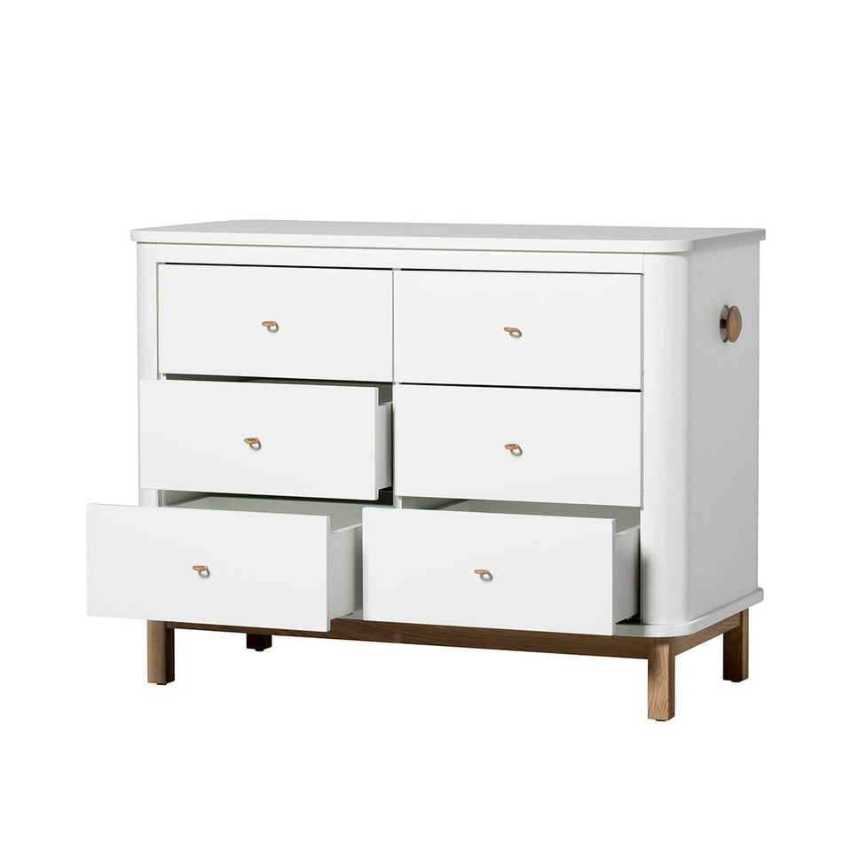 Dresser 6 drawers, white/oak | Oliver Furniture | Skandium London