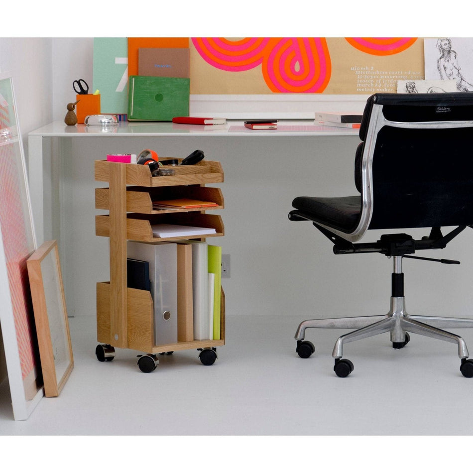 Wireworks - Casper Roller Workspace Organiser - Oak - Skandium London