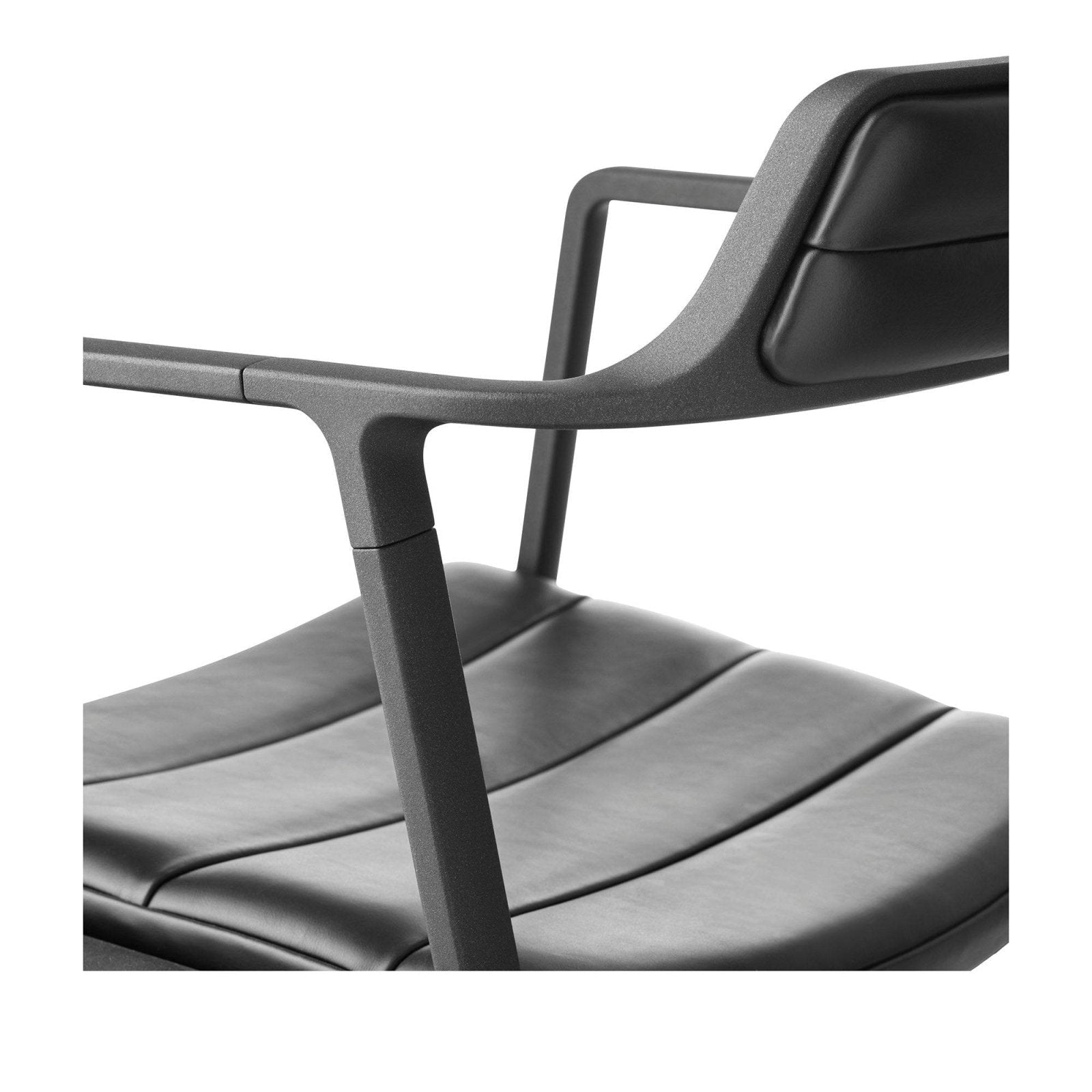 Vipp - VIPP452 - Swivel Chair - Black Leather - Castors - Skandium London