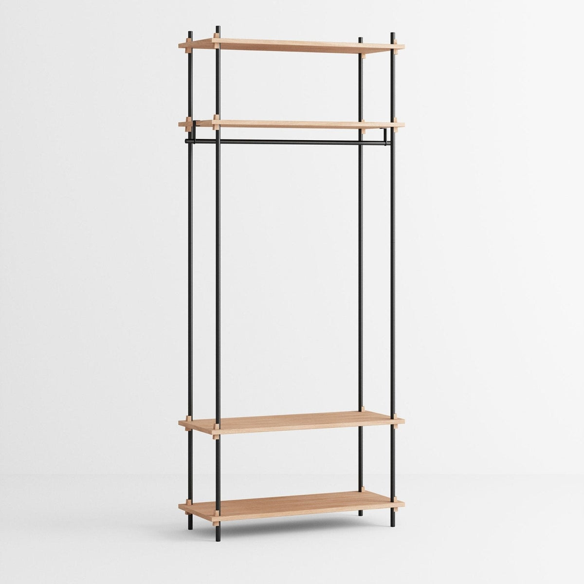 MOEBE - Shelving System – S.200.1.F - Oak/Black - Skandium London