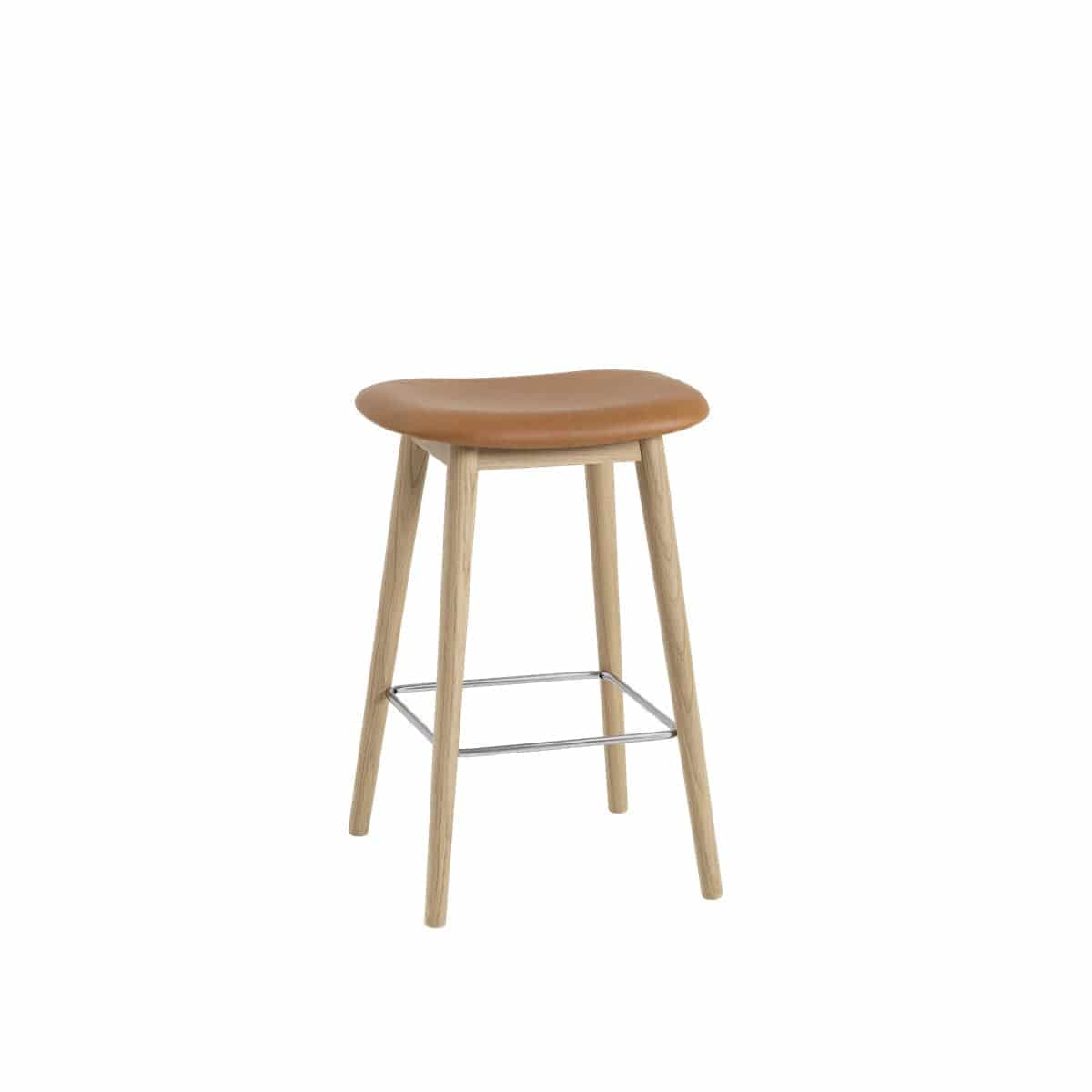 Muuto - Fiber Bar Stool - Wooden Base - H:65cm - Skandium London