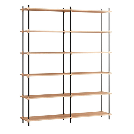 MOEBE - Shelving System – S.200.2.B - Oak/Black - Skandium London