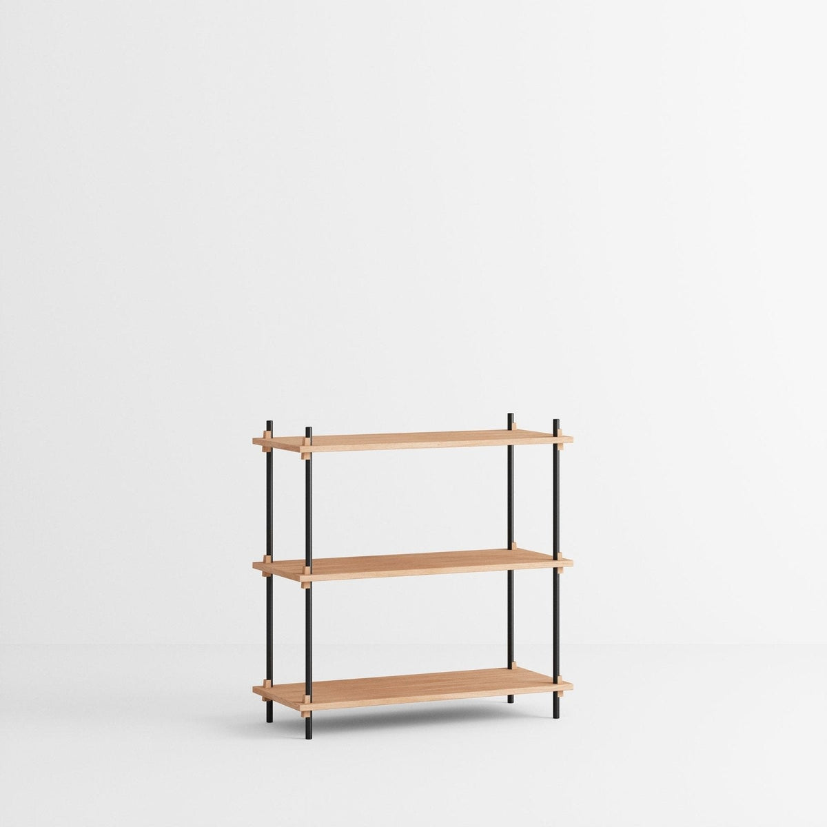 MOEBE - Shelving System - S.85.1.A - Oak/Black - Skandium London