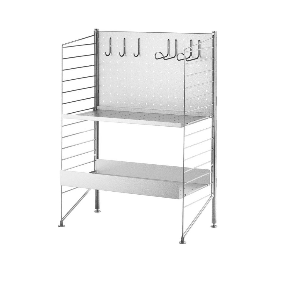 String - Free Standing Shelf - Galvanised - Skandium London