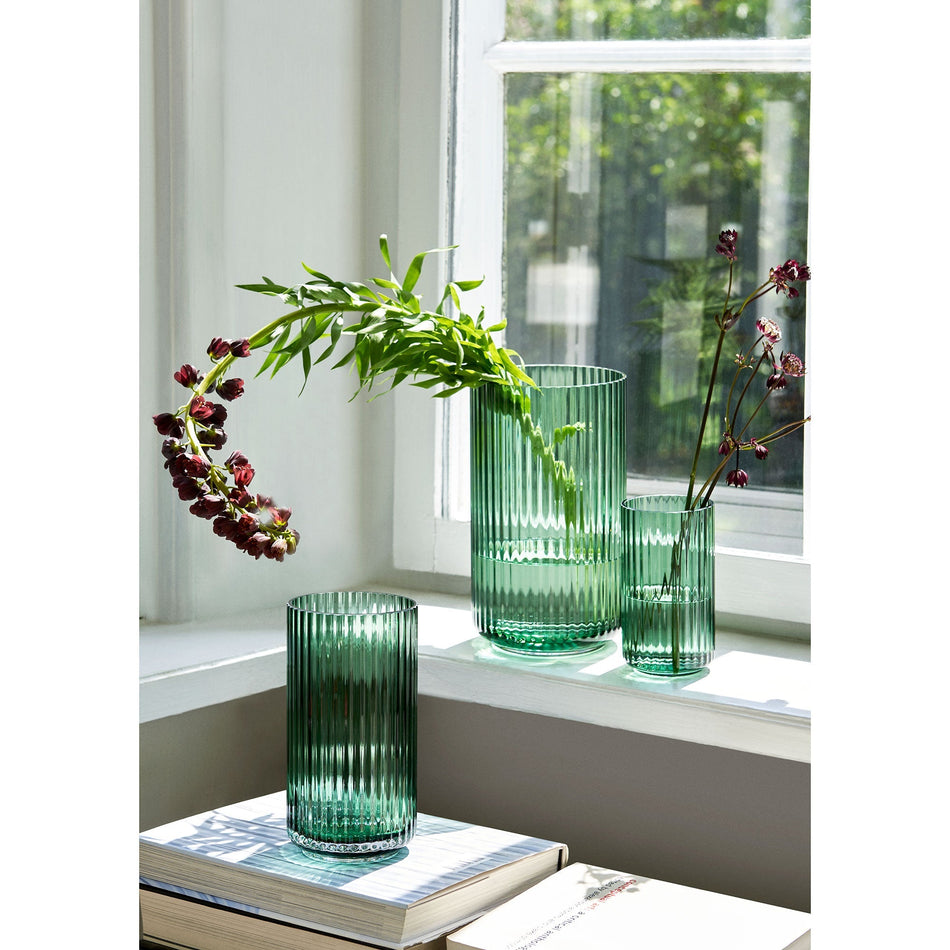 Lyngby Glass Vase - Copenhagen Green - 20.5 cm