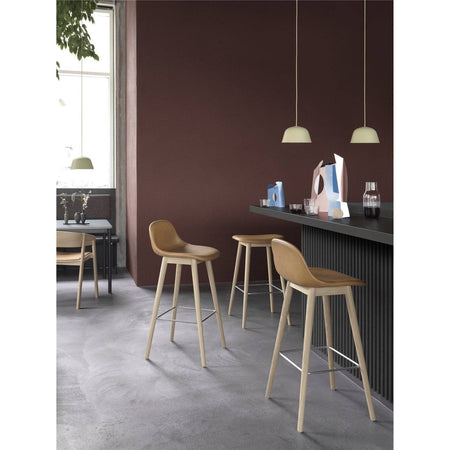 Muuto - Fiber Bar Stool - Wooden Base - H:65cm - Skandium London