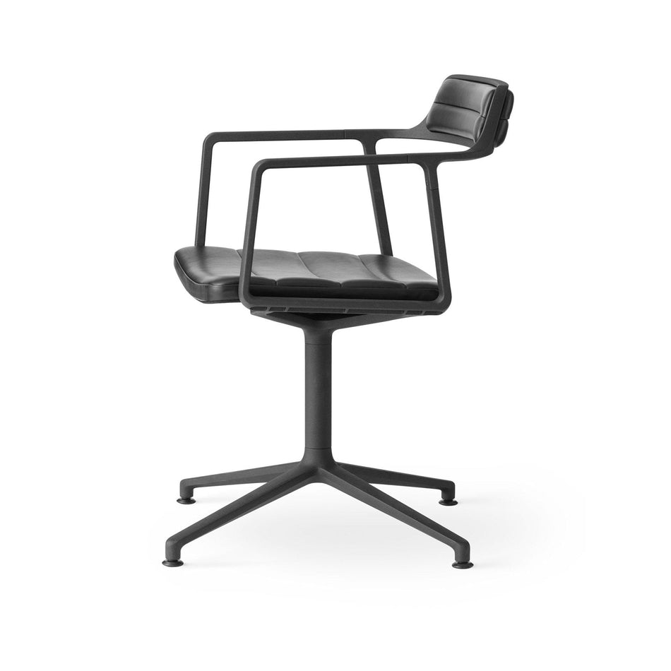 Vipp - VIPP452 - Swivel Chair - Black Leather - Gliders - Skandium London