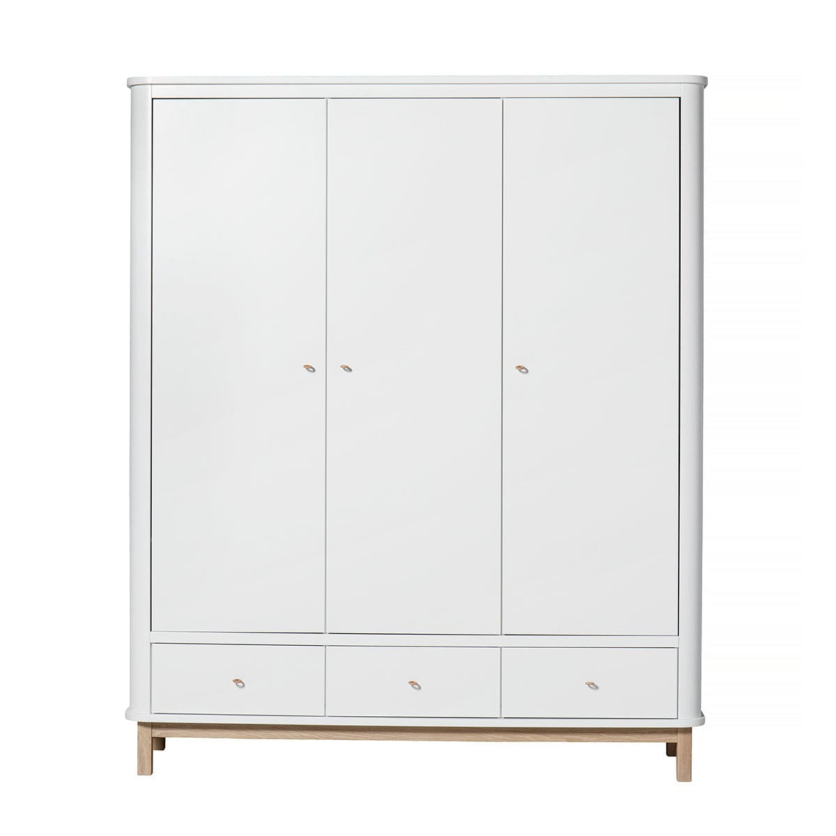 Oliver Furniture - Wardrobe 3 doors white oak - Skandium London