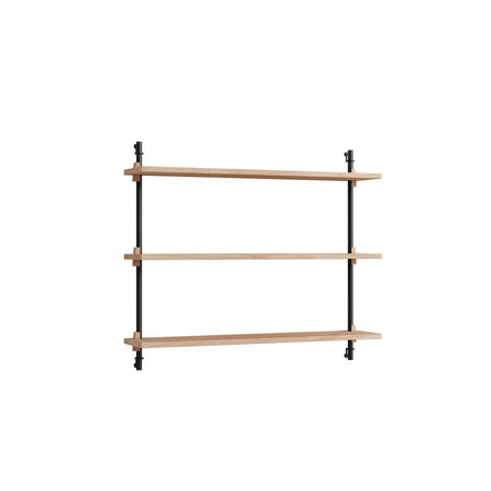 MOEBE - Wall Shelving - WS.65.1 - Oak/Black - Skandium London