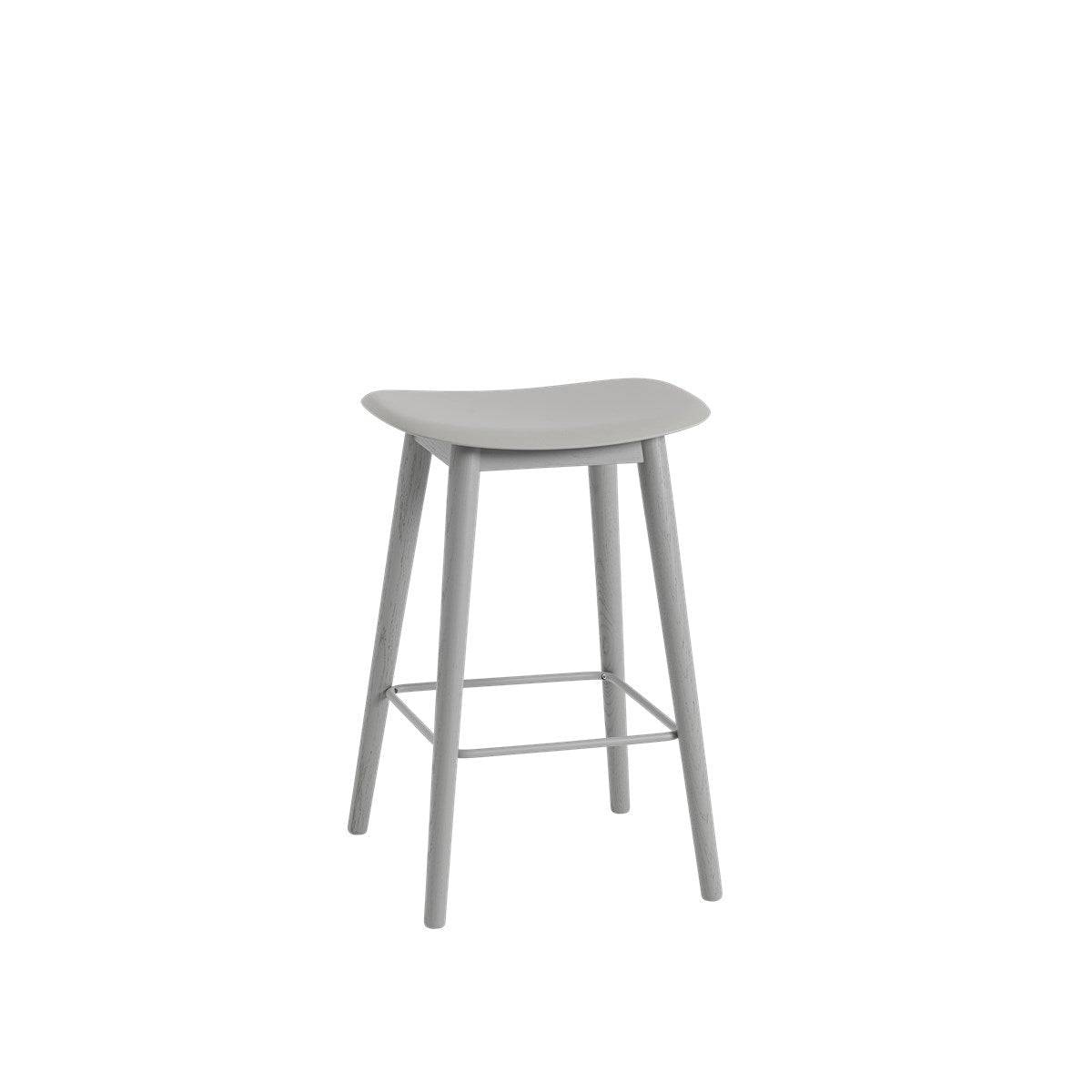 Muuto - Fiber Bar Stool - Wooden Base - H:65cm - Skandium London