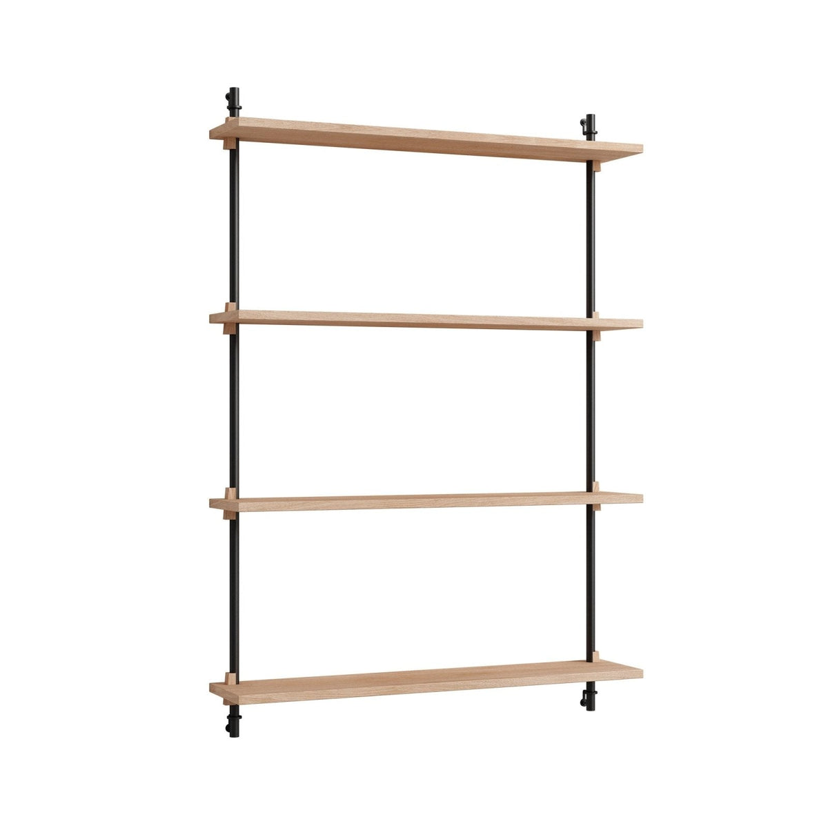 MOEBE - Wall Shelving - WS.115.1 - Oak/Black - Skandium London