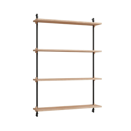 MOEBE - Wall Shelving - WS.115.1 - Oak/Black - Skandium London