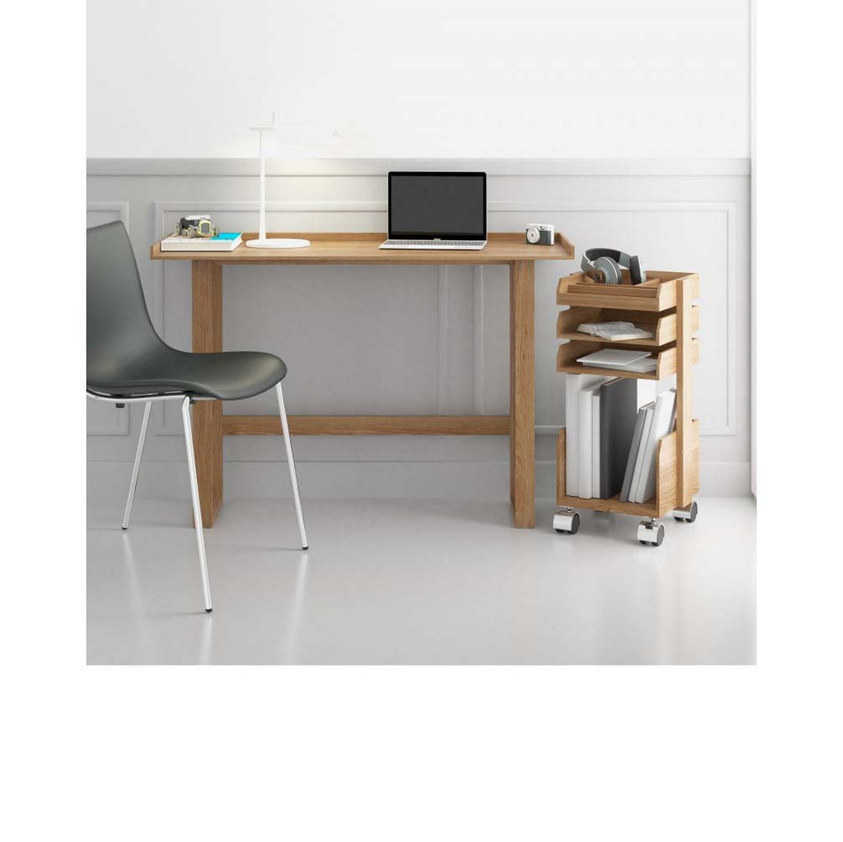 Wireworks - Slim Laptop Writing Table - Natural Oak - Skandium London