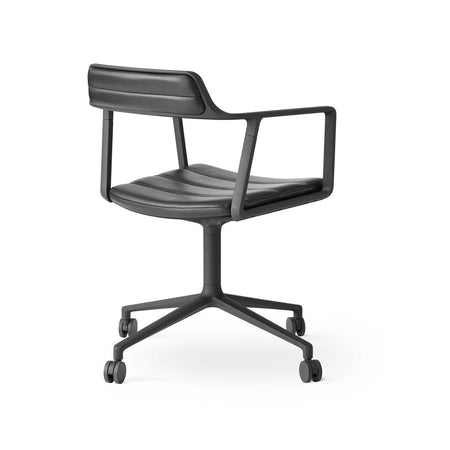 Vipp - VIPP452 - Swivel Chair - Black Leather - Castors - Skandium London