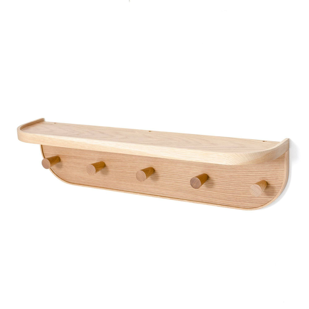 Wireworks - Nook Five Hook Shelf - Oak - Skandium London