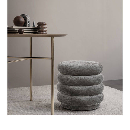 Ferm Living - Round pouf - faded velvet - Skandium London