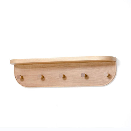 Wireworks - Nook Five Hook Shelf - Oak - Skandium London