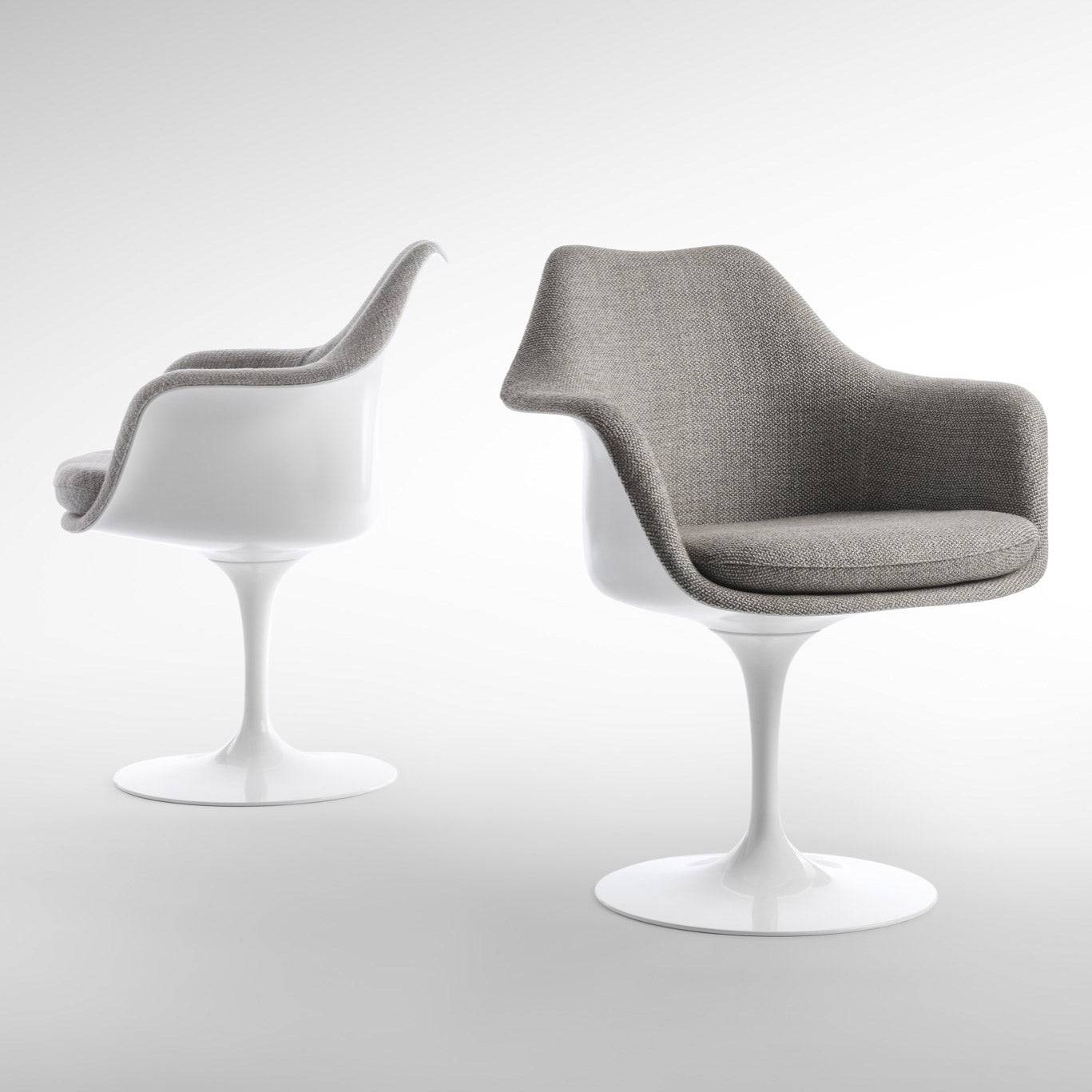 Tulip armchair - Swivel, upholstered inner shell and cushion | Knoll | Skandium London