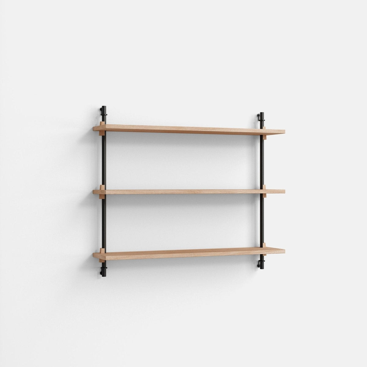 MOEBE - Wall Shelving - WS.65.1 - Oak/Black - Skandium London