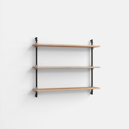 MOEBE - Wall Shelving - WS.65.1 - Oak/Black - Skandium London