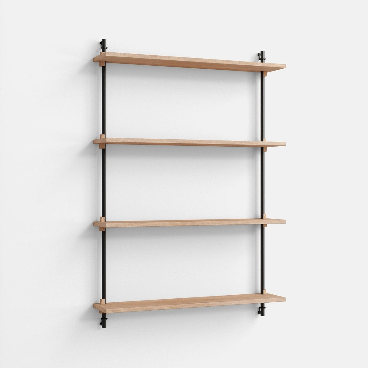 MOEBE - Wall Shelving - WS.115.1 - Oak/Black - Skandium London