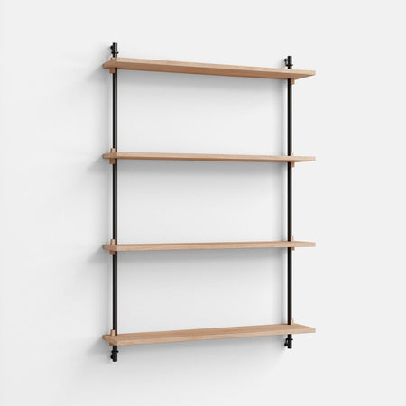 MOEBE - Wall Shelving - WS.115.1 - Oak/Black - Skandium London