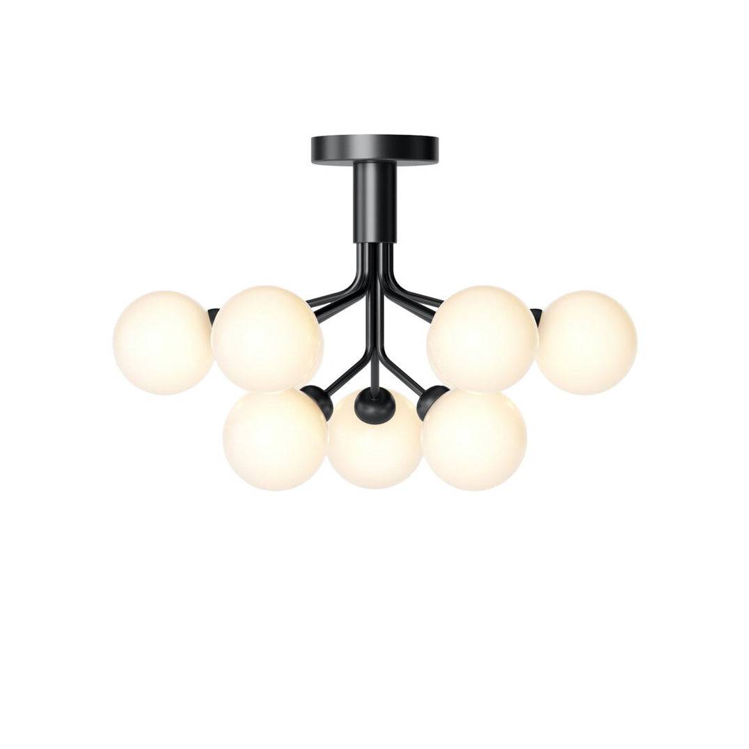 Apiales 9 ceiling lamp, satin black - opal white | Nuura | Skandium London