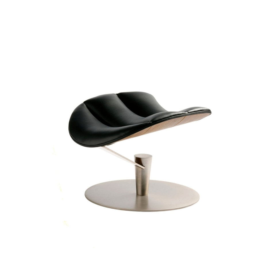 Bruunmunch - Lobster Footstool - Walnut, Satin Chrome Base - Skandium London