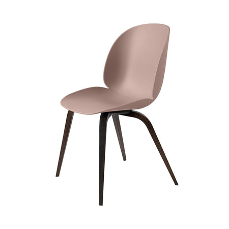 Gubi - Beetle plastic dining chair, wooden legs - Skandium London