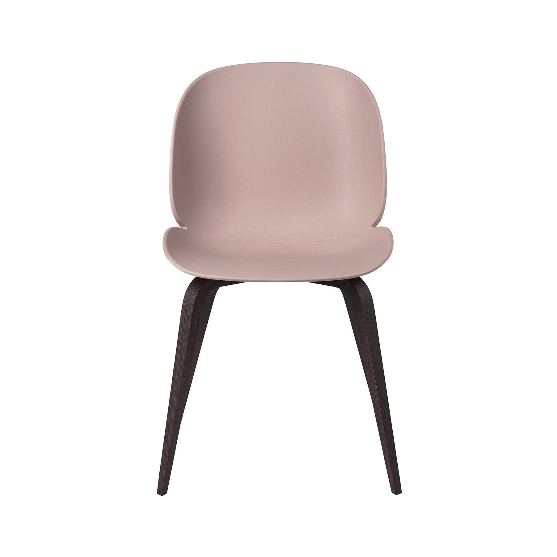 Gubi - Beetle plastic dining chair, wooden legs - Skandium London