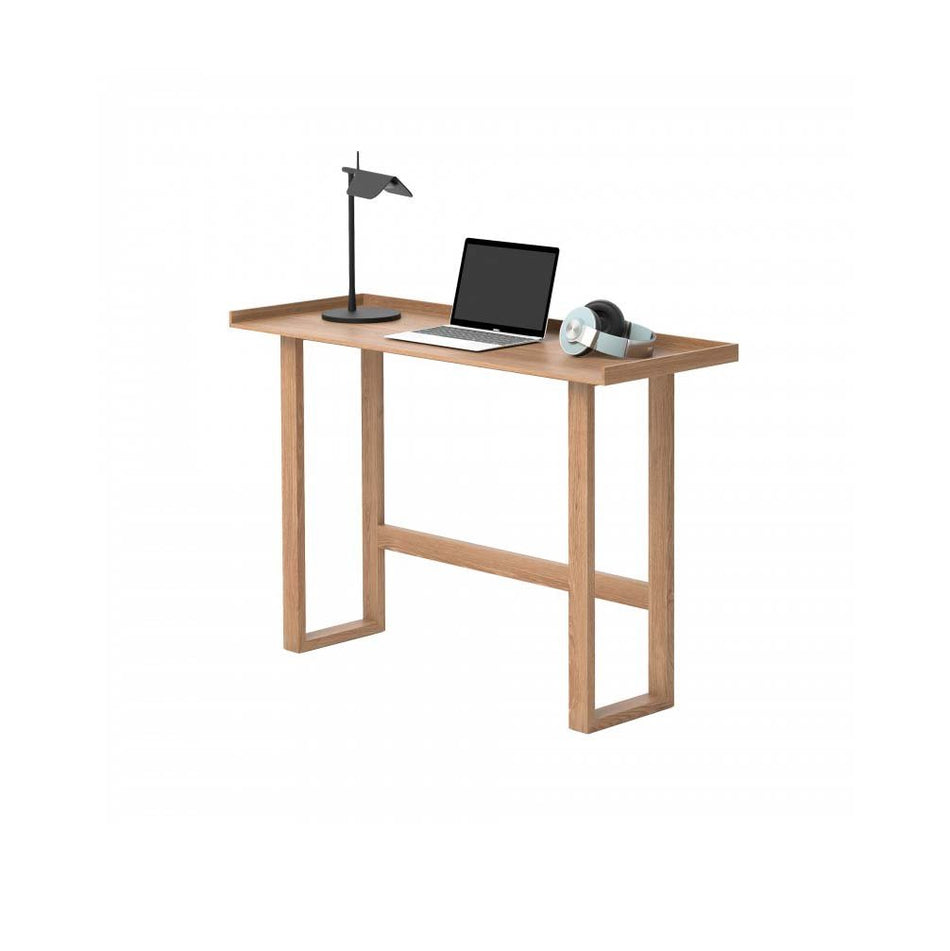 Wireworks - Slim Laptop Writing Table - Natural Oak - Skandium London