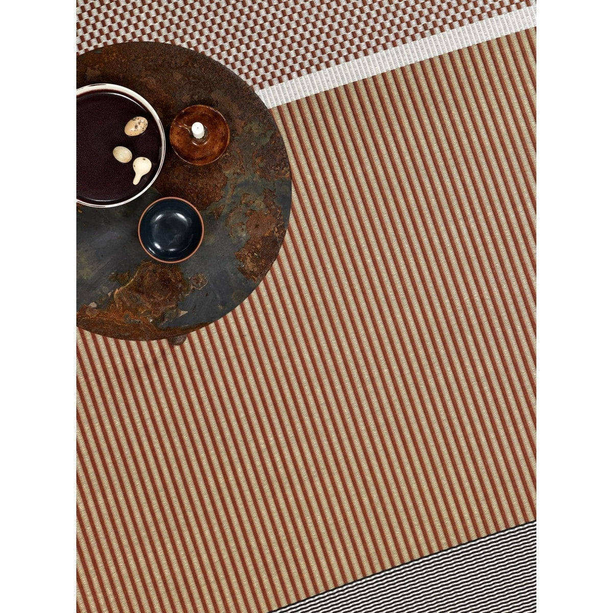 Woodnotes - San Francisco rug, dark blue/nutria, with fringes - Skandium London