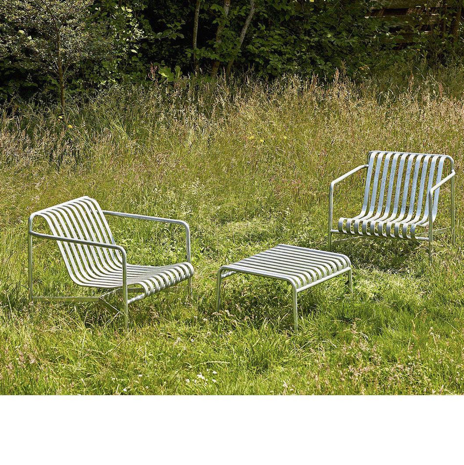 Palissade Lounge Chair Low | Hot Galvanised Steel | HAY | Skandium London