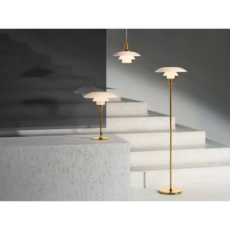 PH 3½-2½ Glass floor lamp, brass metallised | Louis Poulsen | Skandium London