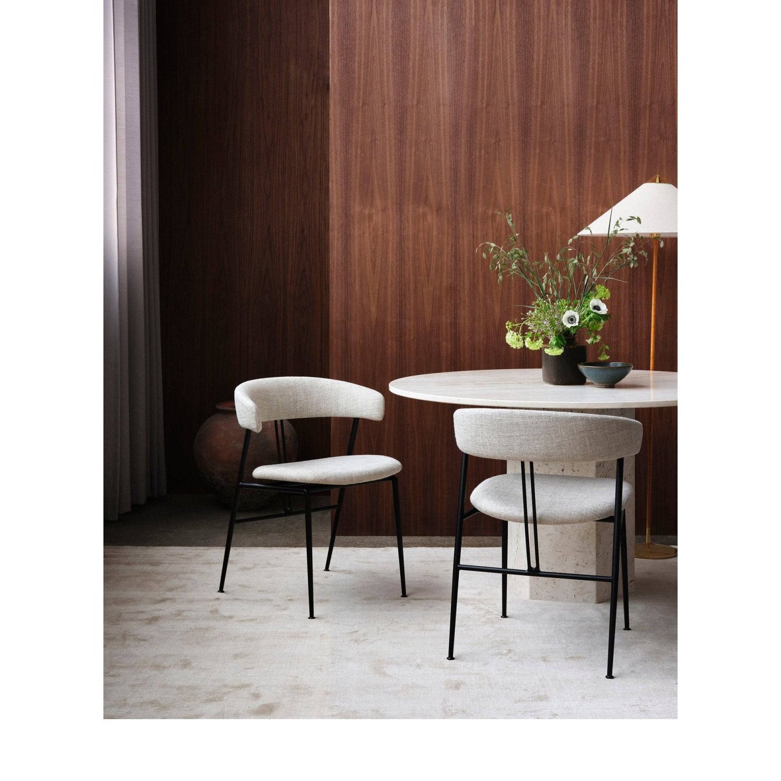 Gubi - Violin dining chair - fully upholstered - Skandium London