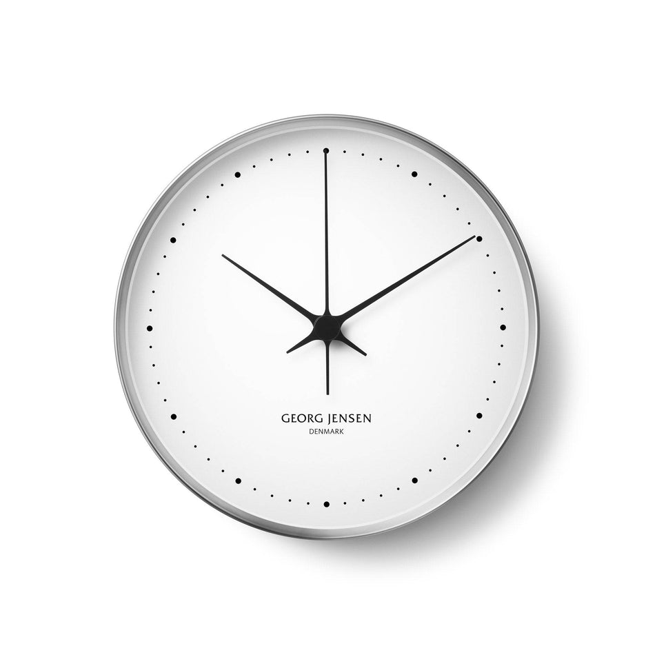 Georg Jensen - Koppel wall clock - Stainless steel/white dial - Skandium London